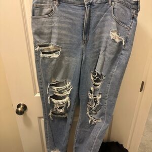 AE straight ripped stretch jeans